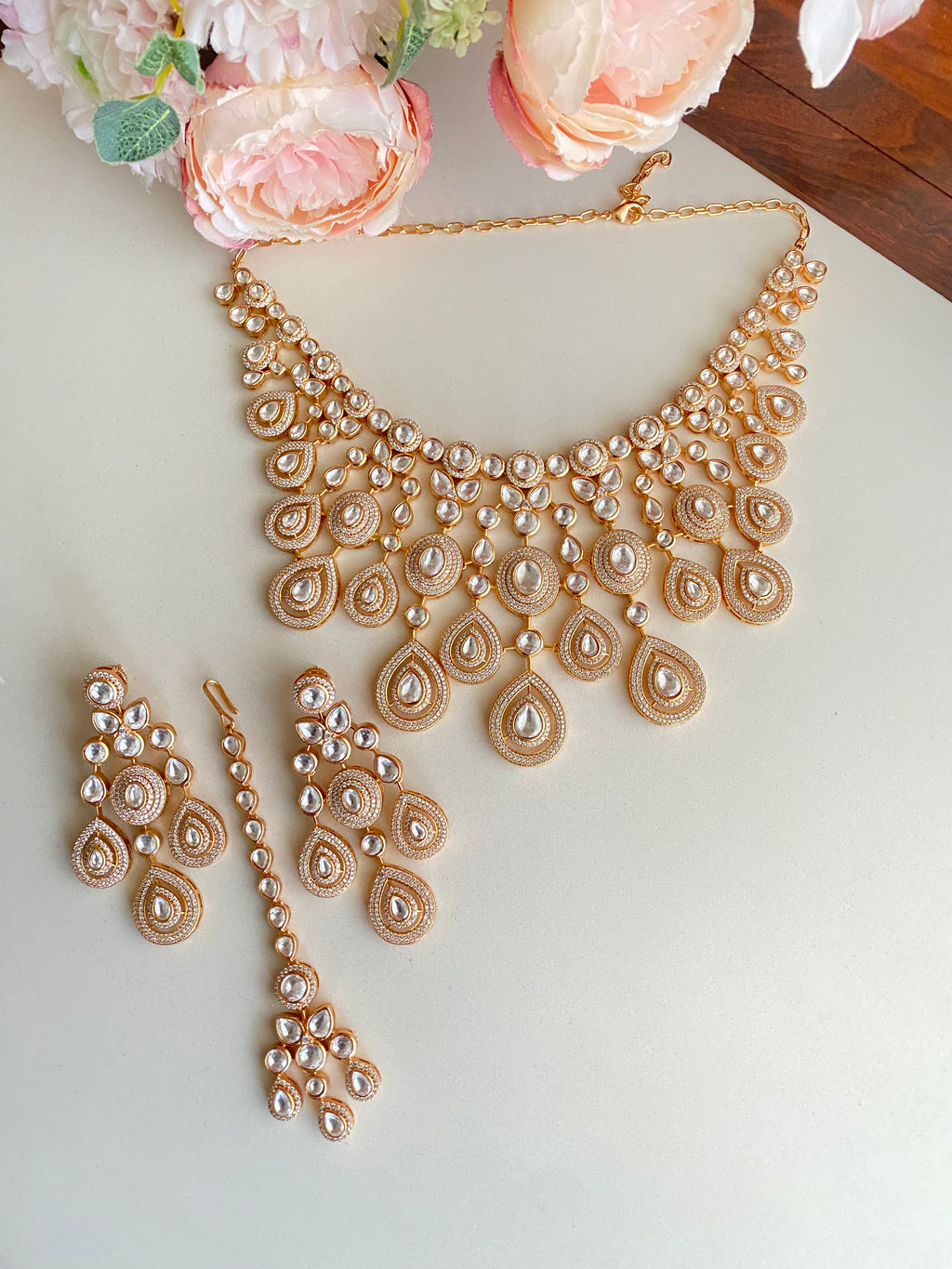 Moissanite Bridal Necklace set