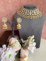 Kundan Necklace set With jhumka