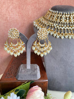 Kundan Bridal Necklace set Pearl drops