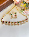 Red and Green Gold Choker  Set