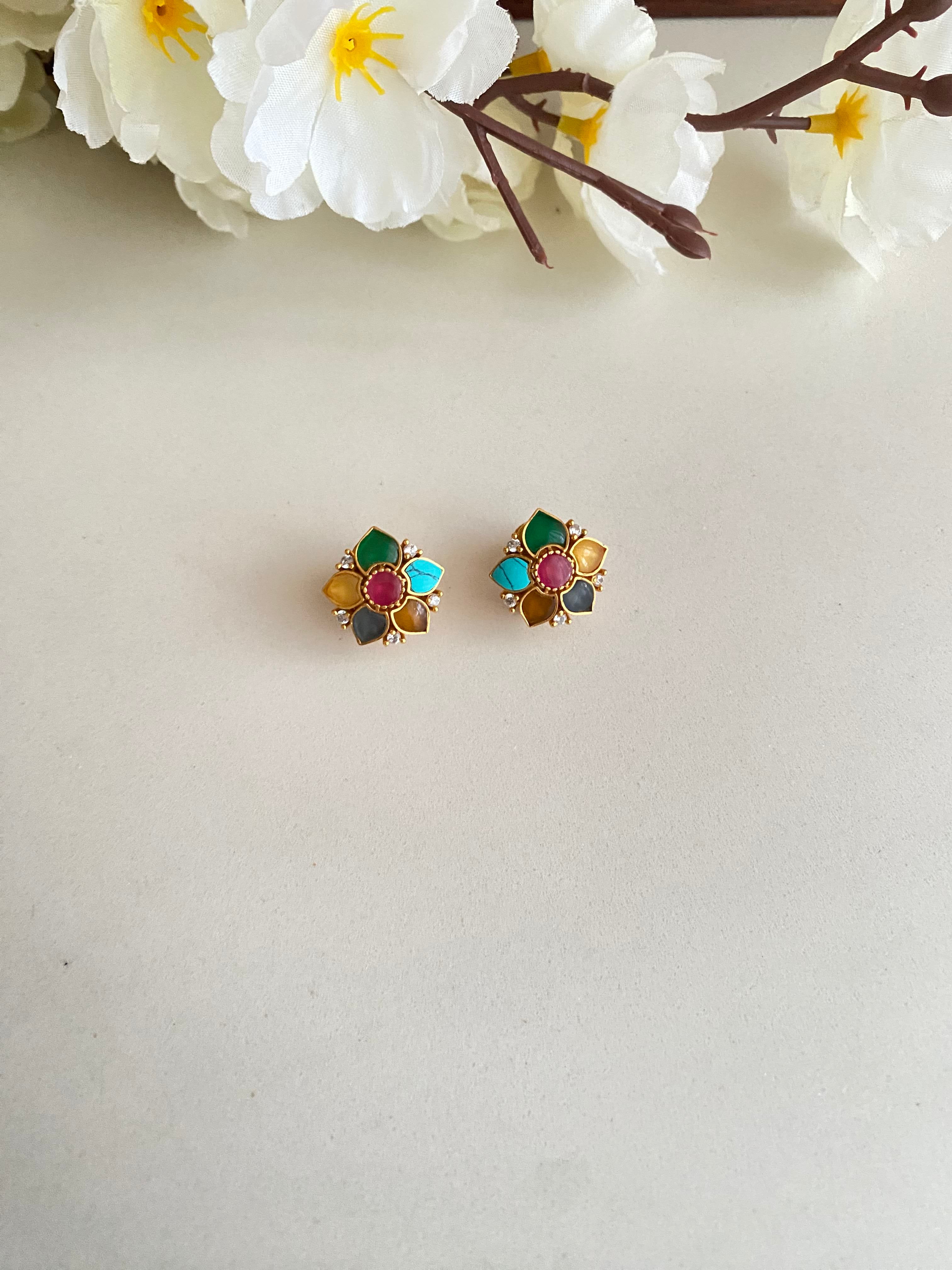 Floral studs