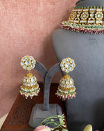 Bridal Choker Set in Pink beads
