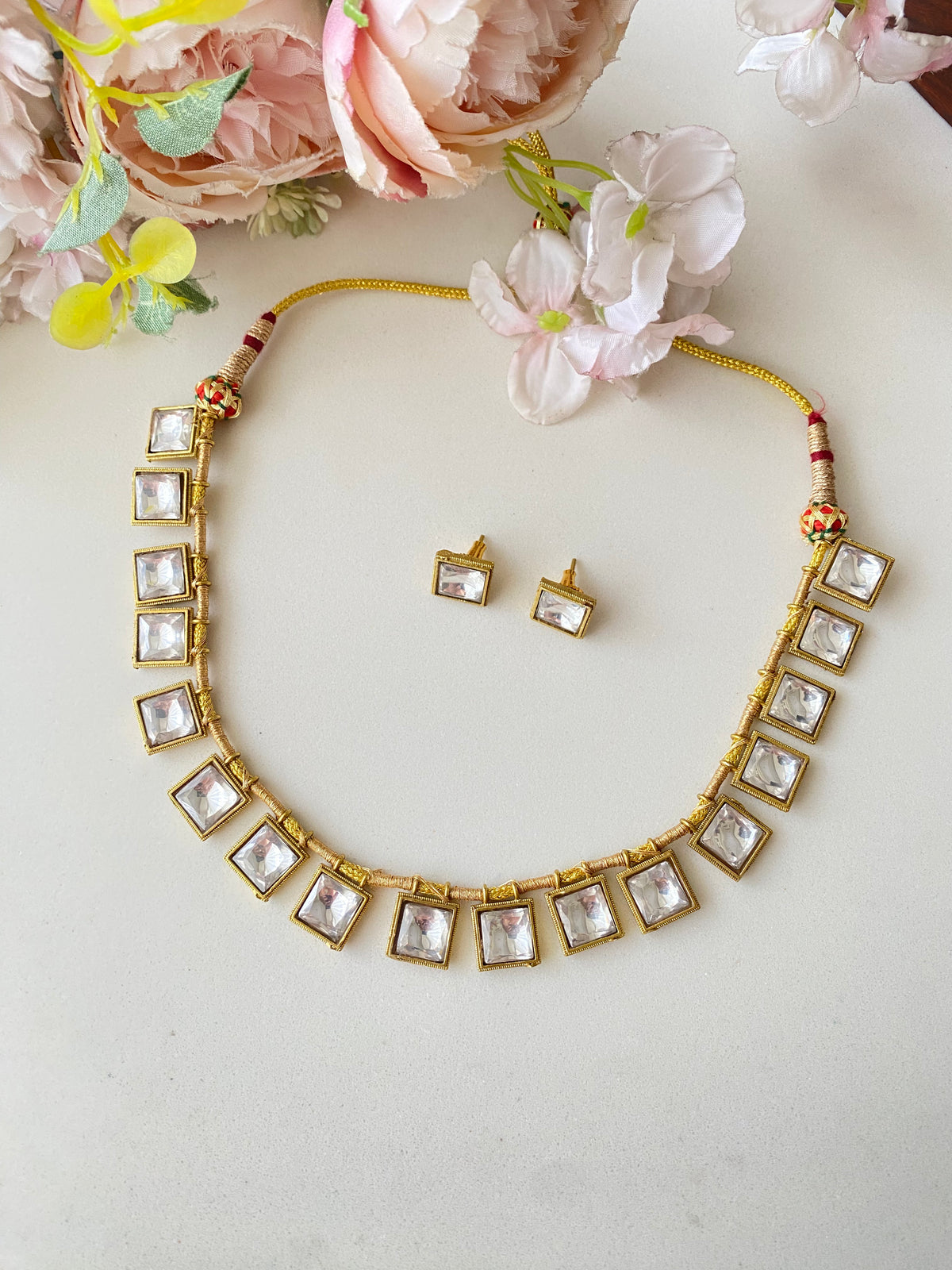 Gold plated Kundan choker Set