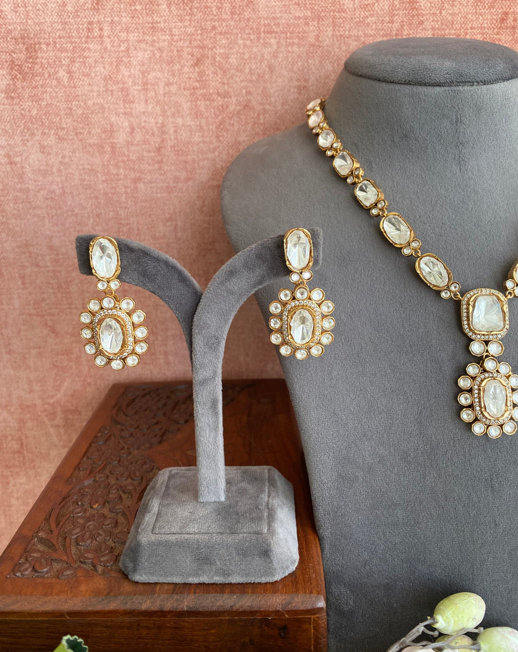 Moissanite Long necklace set