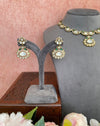 Moissanite green Necklace Set