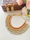 Pink Kundan necklace set