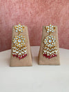 Kundan Earring with red drops