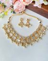 Mother Of Pearl Bridal Lotus Necklace Set