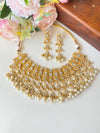 Mother Of Pearl Bridal Necklace Set With Pearl Drops