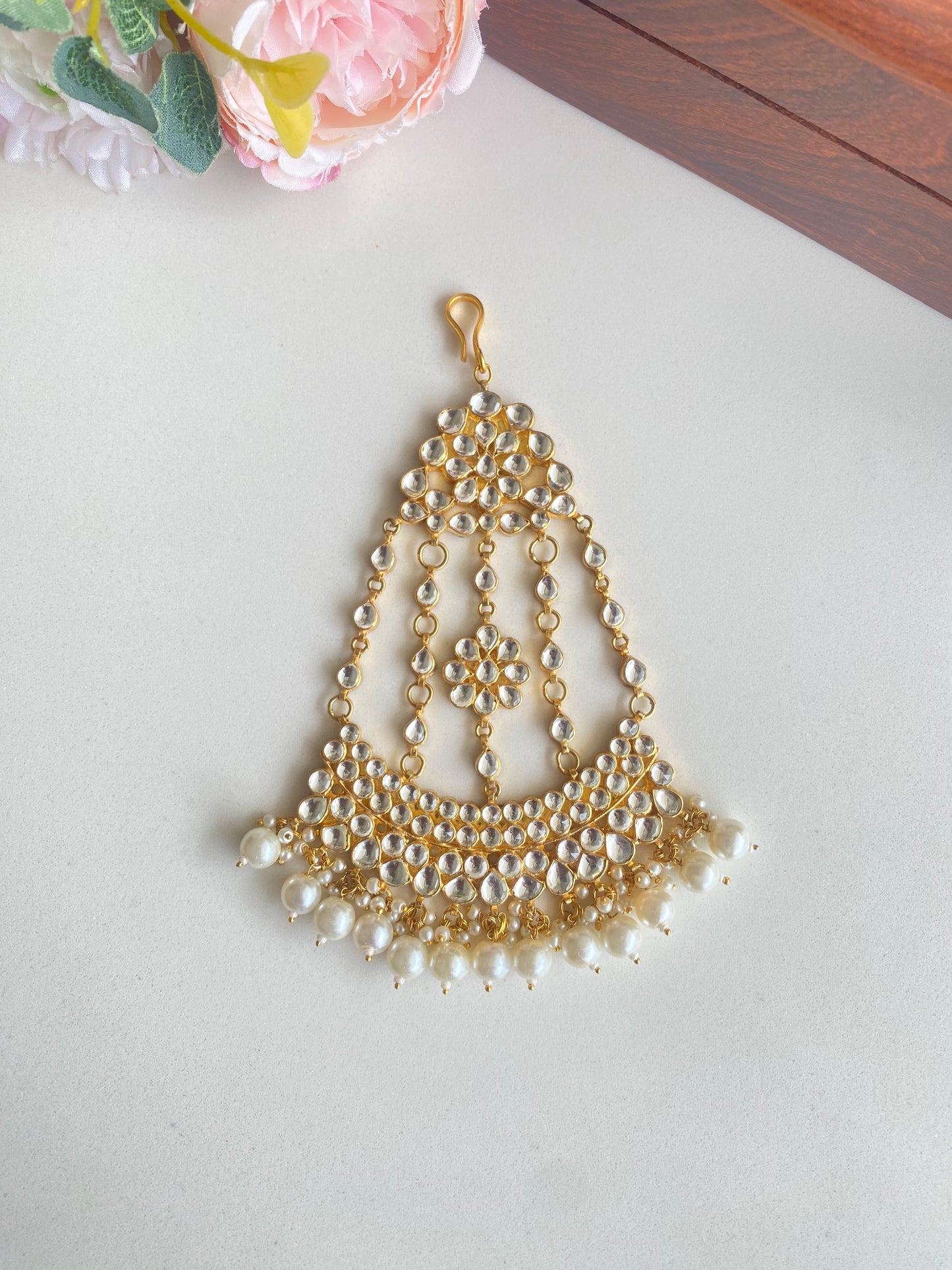 Gold plated Kundan Passa