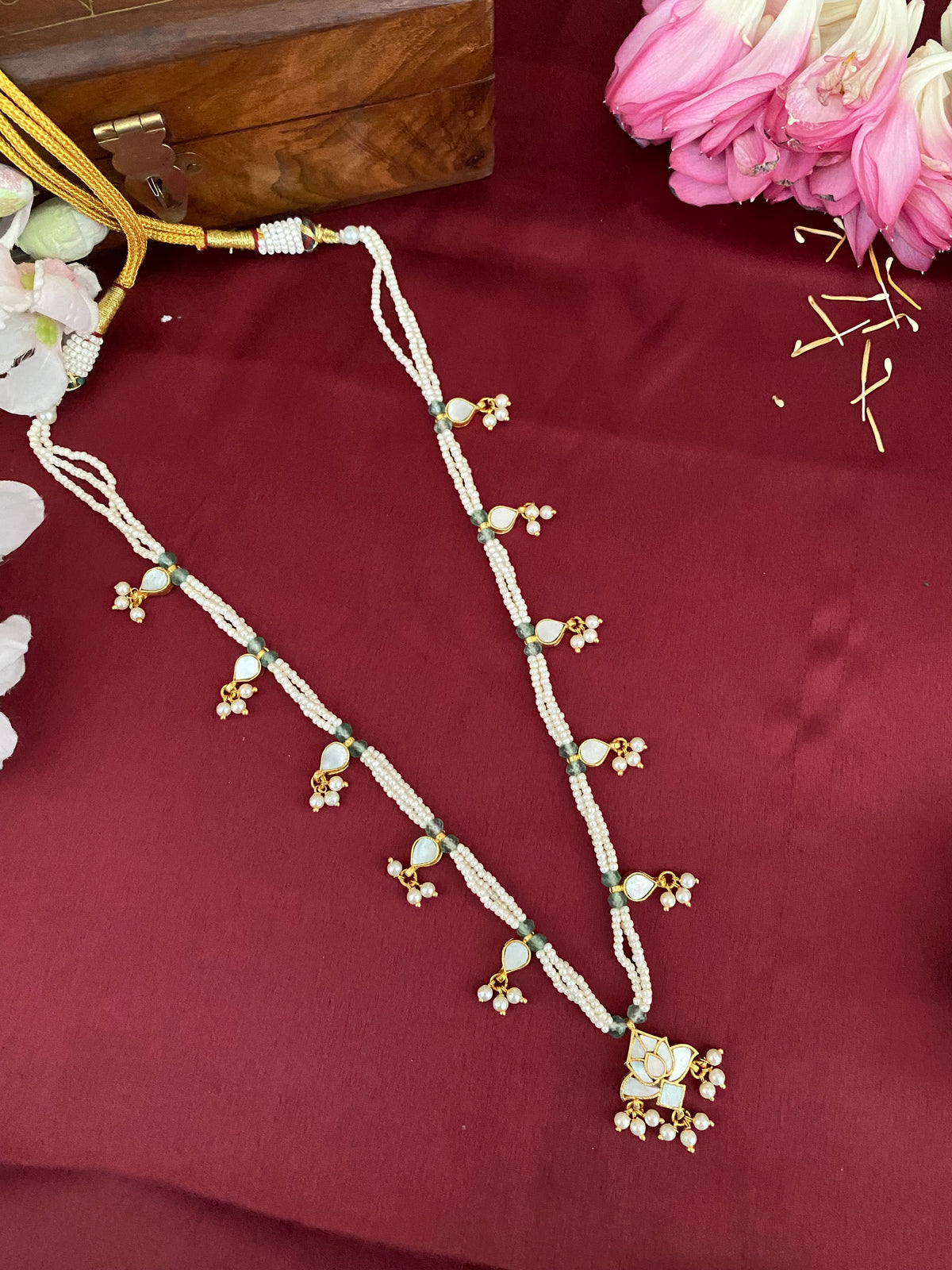 Mother Of Pearl Long Necklace