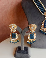 Blue long necklace set
