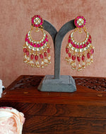 Pink Kundan Earring