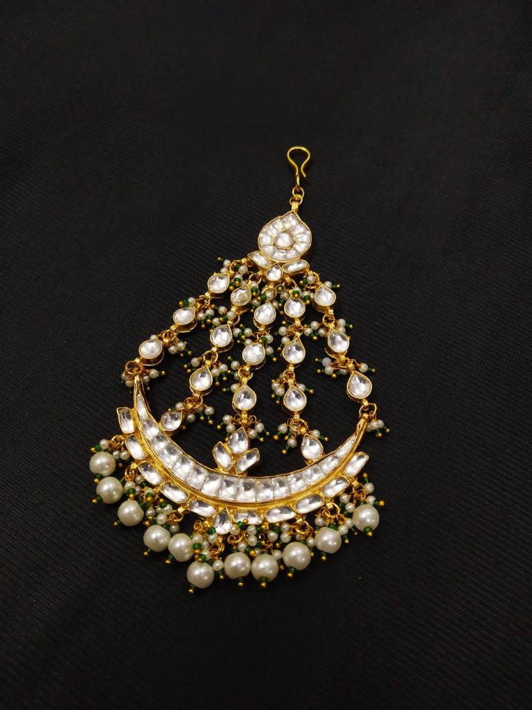 Kundan Passa With Pearl Drops