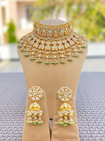 Kundan bridal choker and necklace set